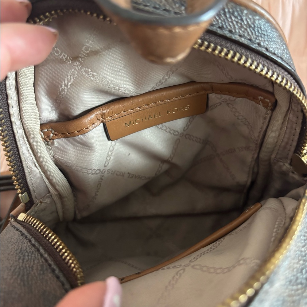 Michael Kors Dark Brown Mini Backpack with Gold Hardware - Picture 10 of 10